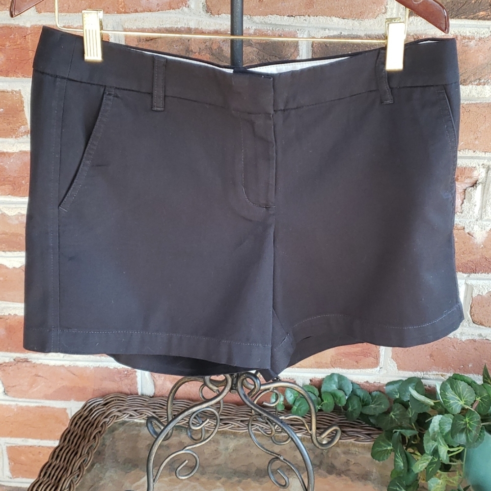 J Crew 5" Shorts Black Sz 8 NWT
